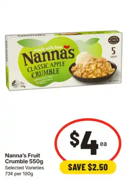 IGA Nanna's Fruit Crumble offer