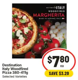 IGA Destination Italy Woodfired Pizza offer