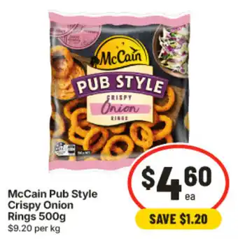 IGA McCain Pub Style Crispy Onion Rings offer