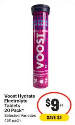 IGA Voost Hydrate Electrolyte Tablets offer
