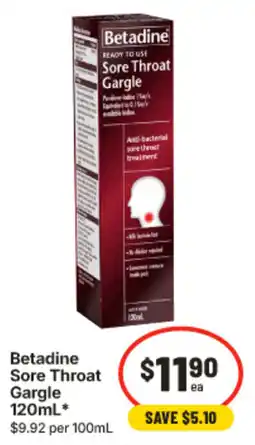 IGA Betadine Sore Throat Gargle offer