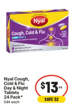 IGA Nyal Cough, Cold & Flu Day & Night Tablets offer