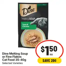 IGA Dine Melting Soup Cat Food offer