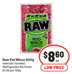 IGA Raw Pet Mince offer