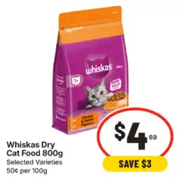 IGA Whiskas Dry Cat Food offer