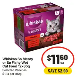 IGA Whiskas So Meaty Cat Food offer