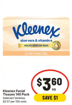 IGA Kleenex Facial Tissues offer