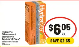 IGA Hydralyte Effervescent Electrolyte Tablets offer