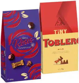 IGA Cadbury Roses 150g or Toblerone Gift Pouch 120g offer