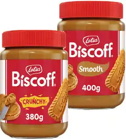 IGA Lotus Biscoff Spread Crunchy 380g or Smooth 400g offer