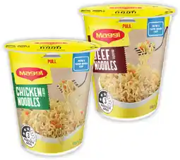 IGA Maggi Cup Noodles 58‑65g Selected Varieties offer