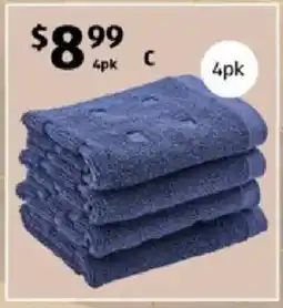 ALDI Face Washer 4pk offer
