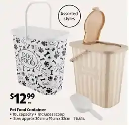 ALDI Pet Food Container offer