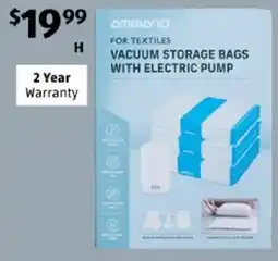 ALDI Ambiano Vacuum Storage Bags With Electric Pump offer
