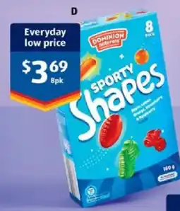 ALDI Dominion Naturals Sporty Shapes offer