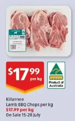 ALDI Killarnee Lamb BBQ Chops offer
