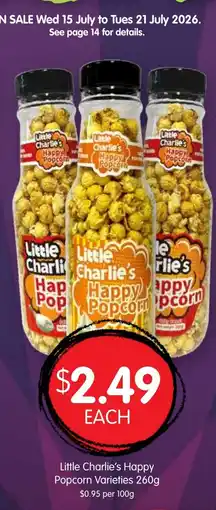 Spudshed Little Charlie's Happy Popcorn Varieties offer