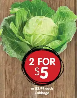 Spudshed Cabbage offer