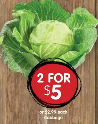 Spudshed Cabbage offer