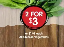 Spudshed All Chinese Vegetables offer