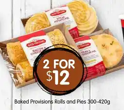 Spudshed Baked Provisions Rolls and Pies offer