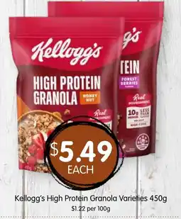 Spudshed Kellogg's High Protein Granola Varieties offer