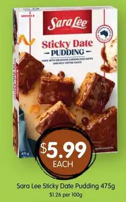 Spudshed Sara Lee Sticky Date Pudding offer
