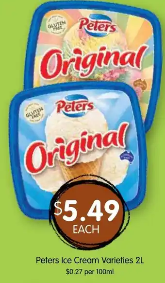 Spudshed Peters Ice Cream Varieties offer