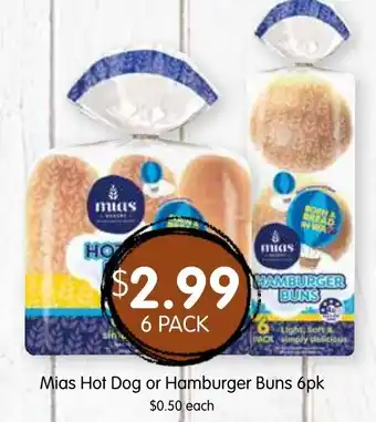 Spudshed Mias Hot Dog or Hamburger Buns offer