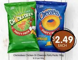 Spudshed Chickadees Chicken Or Cheezels Party Packs offer