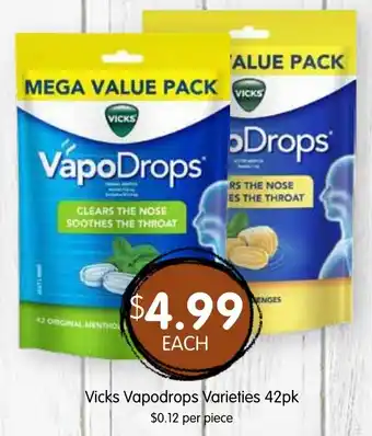 Spudshed Vicks Vapodrops Varieties offer