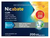 Terry White Nicabate Gum Regular Strength Extra Fresh Mint 2mg - 200 Pieces offer