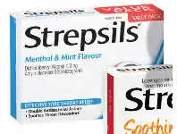 Strepsils Menthol & Mint or Honey & Lemon 16 Lozenges