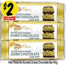NQR Flair Pistachio Kunafa Dubai Chocolate Cake Bar offer