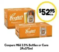Drakes Coopers Mild 3.5% Bottles or Cans offer