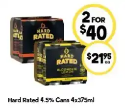 Drakes Hard Rated 4.5% Cans 4x375ml offer