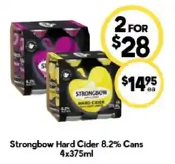 Drakes Strongbow Hard Cider 8.2% Cans offer