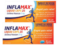 Inflamax Liquid Capsules 25mg 30 Capsules