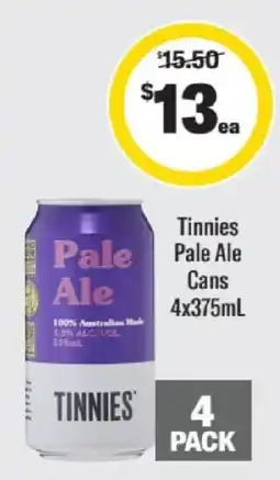 Liquorland Tinnies Pale Ale offer
