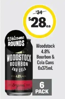 Liquorland Woodstock Bourbon and Cola offer