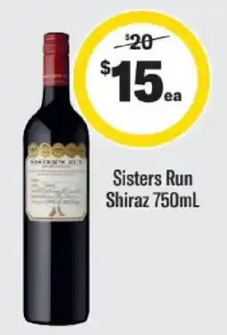 Liquorland Sisters Run Shiraz offer