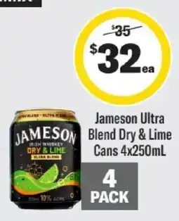 Liquorland Jameson Ultra Blend Dry & Lime offer