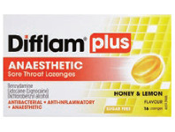 Chemist Discount Centre Difflam Plus Sore Throat + Anaesthetic Sugar Free Lozenges Honey & Lemon 16 Pack offer