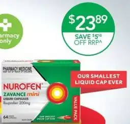 Terry White Nurofen zavance mini liquid capsules buprofen 200mg offer
