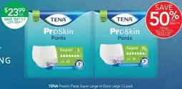 Terry White Tena proskin pants super large or extra large 12 pack offer