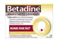 Coles Betadine Anaesthetic Lozenges Sugar Free Honey and Lemon 16 Pack offer