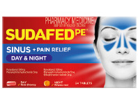 Pharmacy Direct Sudafed PE Sinus Day & Night 24 Tablets offer