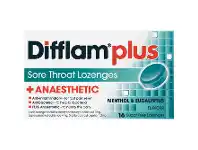 Pharmacy Direct Difflam Plus Sore Throat Lozenge Plus Anaesthetic Eucalyptus & Menthol 16 Lozenges offer