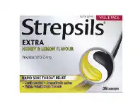 Cincotta Chemist Strepsils Extra Lemon Flavour Lozenges 36 Pack offer