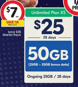 Coles Lyca $25 starter pack offer